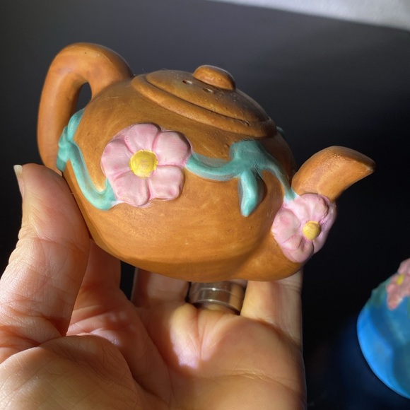 Vintage 1992 Albert Price Stoneware Floral Teapots Salt and Pepper Shakers - Picture 13 of 14